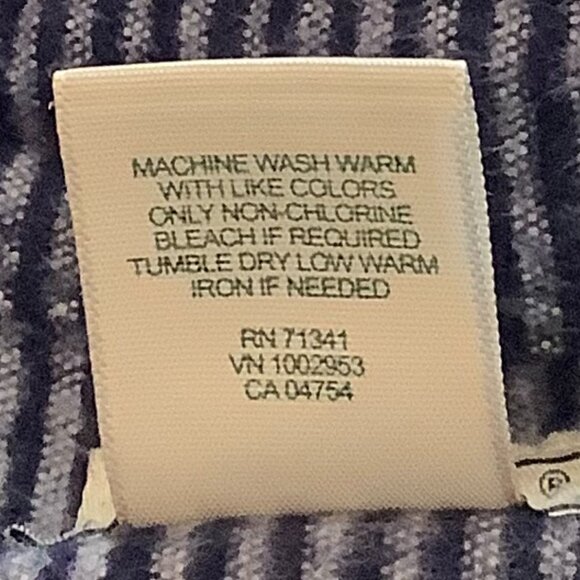 L.L. Bean buttondown flannel shirt XL navy stripes cotton Traditional Fit - Picture 6 of 6